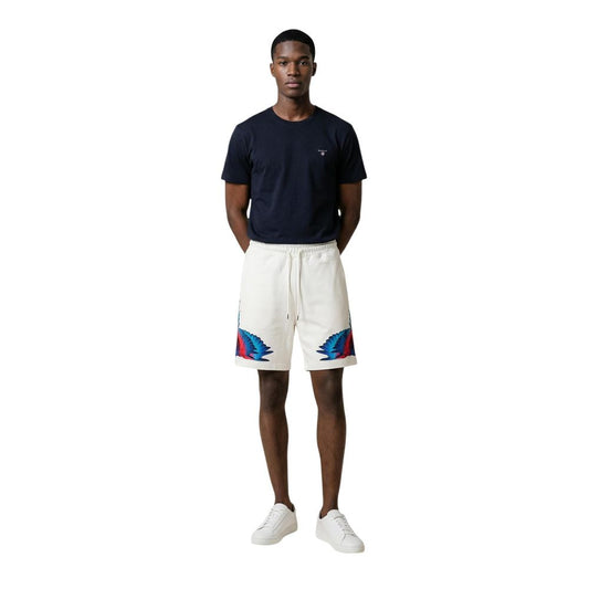 Cream Cotton Bermuda Shorts