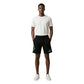 Black Cotton Bermuda Shorts