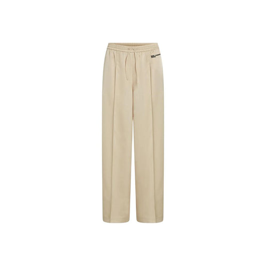 Beige Polyester Joggers (Workout Pants)