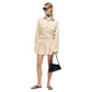 Beige Polyester Mini Skirt