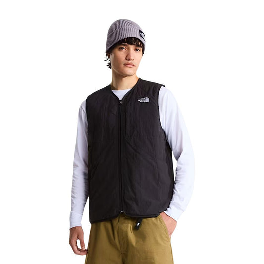 Black Nylon Sleeveless Jacket