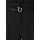 Black Viscose Casual Pants