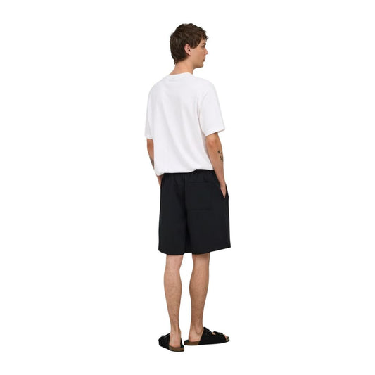 Black Recycled Polyester Bermuda Shorts