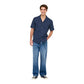 Blue Cotton Shortsleeve Shirt