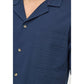 Blue Cotton Shortsleeve Shirt