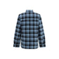 Blue Cotton Full-Length Jacket