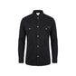 Black Cotton Dress Shirt