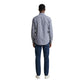Blue Polyester Dress Shirt