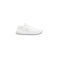 White Polyester Athletic Sneakers