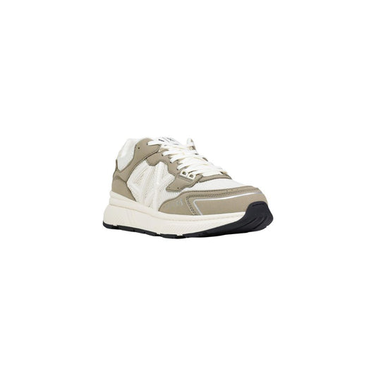 Green Polyester Athletic Sneakers