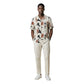 Beige Cotton Casual Pants