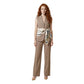 Beige Viscose Dress Pants