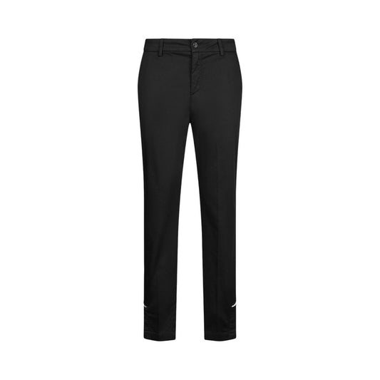 Black Cotton Chino Pants
