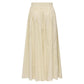 Beige Cotton Long Skirt