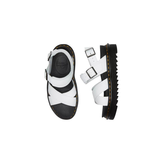 White Leather Strap-On Sandals