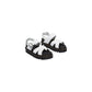 White Leather Strap-On Sandals