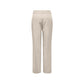 Beige Viscose Casual Pants
