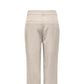 Beige Viscose Casual Pants