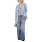 Blue Polyester Blazer