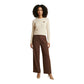 Brown Recycled Polyester Casual Pants