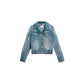 Blue Elastane Denim Jacket