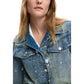 Blue Elastane Denim Jacket