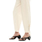 Beige Cotton Casual Pants