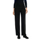 Black Viscose Casual Pants