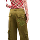 Bicolor Polyester Cargo Pants