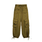 Bicolor Polyester Cargo Pants