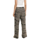 Gray Polyester Casual Pants