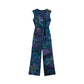 Blue Viscose Jumpsuit