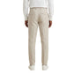 Beige Linen Casual Pants