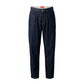 Blue Cotton Casual Pants