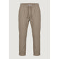 Brown Polyester Casual Pants