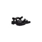 Black Leather Platform Sandals