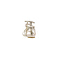 Gold Polyethylene Flat Sandals