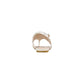 White Leather Flat Sandals
