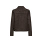 Brown Polyester Full-Length Jacket