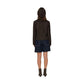 Brown Polyester Full-Length Jacket