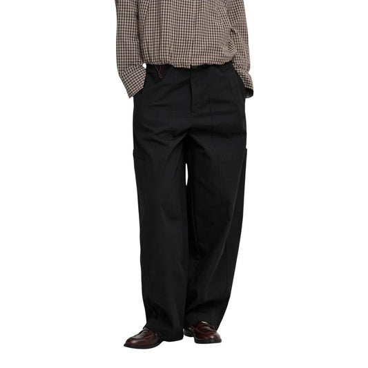 Black Cotton Cargo Pants