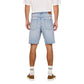 Light Blue Cotton Bermuda Shorts