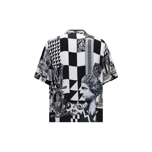 Black Silk Pattern Shirt