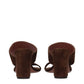 Brown Leather Platform Sandals