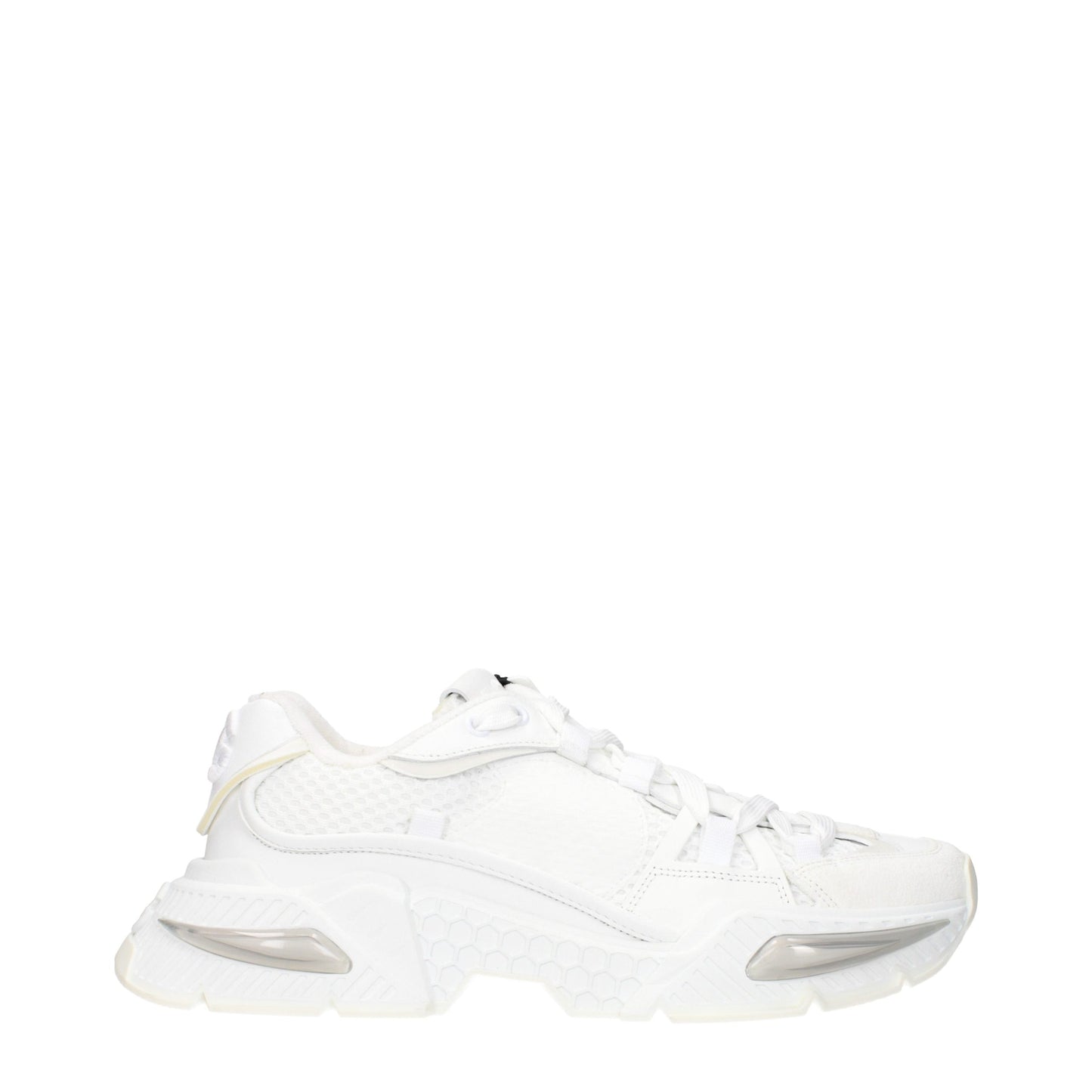 White Fabric Athletic Sneakers
