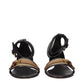 Multicolor Fabric Flat Sandals