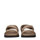 Brown Leather Flat Sandals