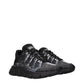 Black Fabric Athletic Sneakers