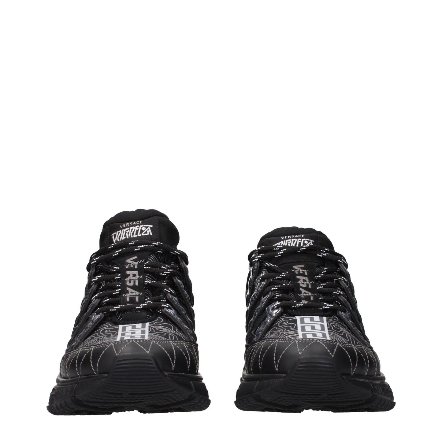Black Fabric Athletic Sneakers