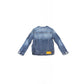 Blue Cotton Women Jacket